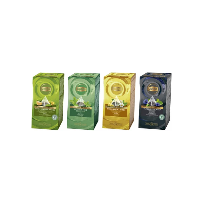Thee Lipton Exclusive groene thee mandarijn sinaasappel 25 pramidezakjesx2gr