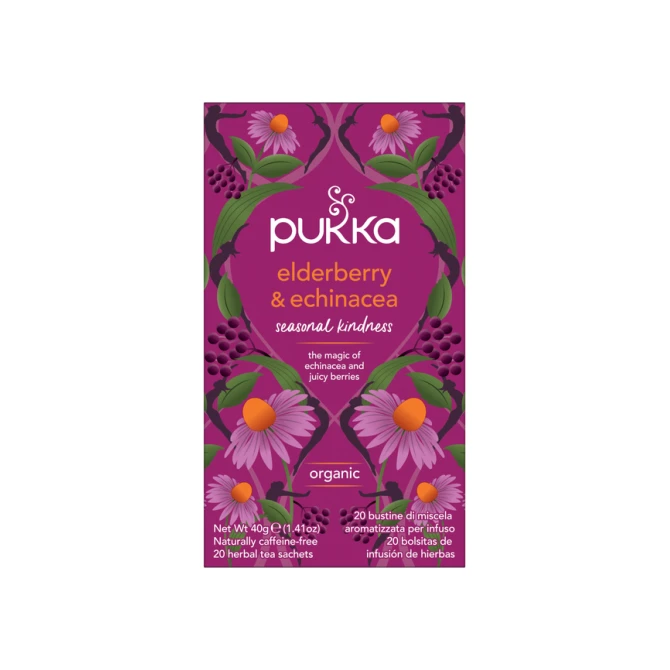 Thee Pukka elderberry en echinacea 20 zakjes