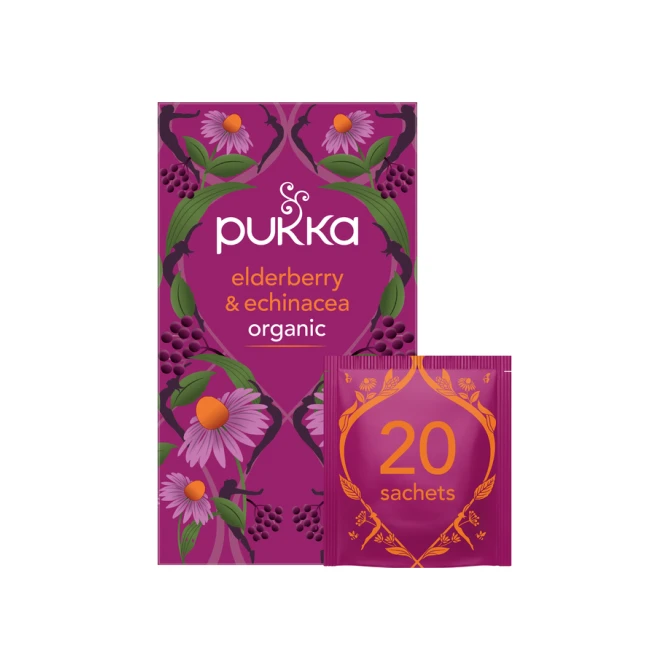 Thee Pukka elderberry en echinacea 20 zakjes