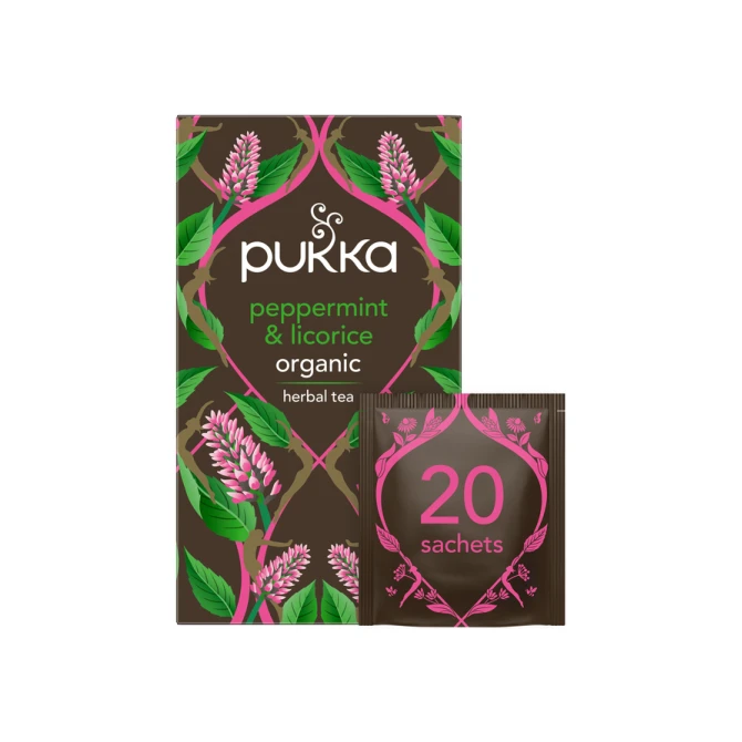 Thee Pukka peppermint licorice 20 zakjes