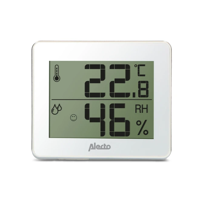 Thermometer hygrometer Alecto WS-55 wit - zilver