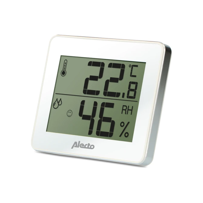 Thermometer hygrometer Alecto WS-55 wit - zilver