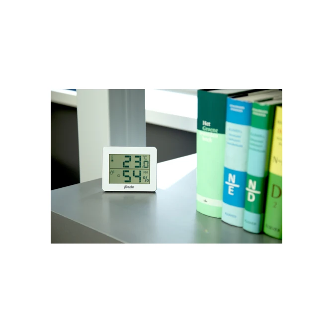 Thermometer hygrometer Alecto WS-55 wit - zilver