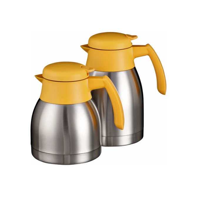 Thermoskan Bravilor dubbelwandig 1.5 liter RVS geel