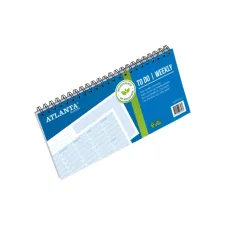 Things to do Djois Atlanta recycled papier Weekly 297x150mm 60vel 70gr landscape blauw