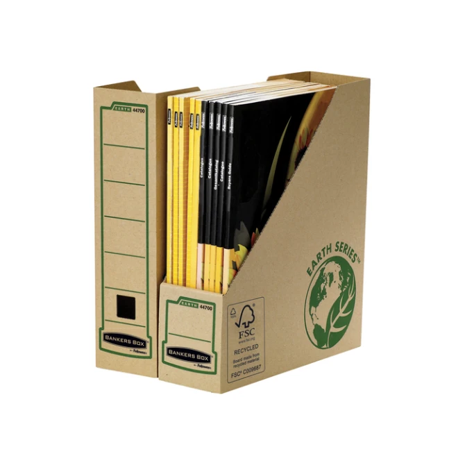 Tijdschriftcassette Bankers Box Earth A4 80mm bruin