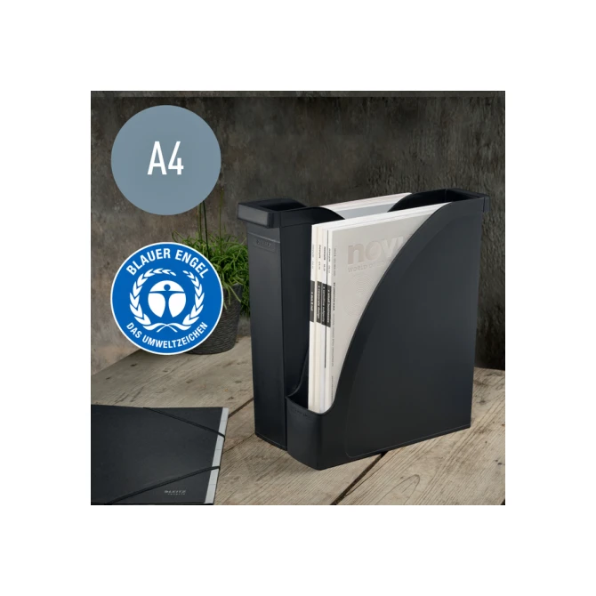 Tijdschriftcassette Leitz recycle A4 zwart