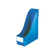 Tijdschriftencassette Leitz extra breed blauw