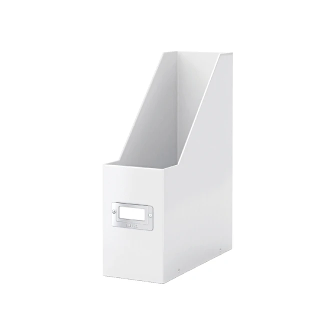 Tijdschriftencassette Leitz WOW click & store gerecycled karton wit