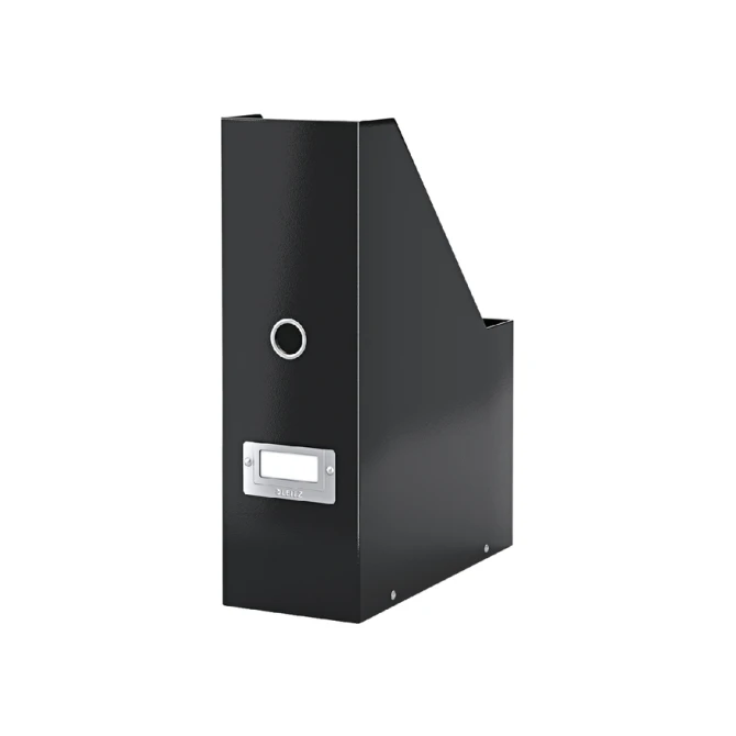Tijdschriftencassette Leitz WOW click & store gerecycled karton zwart