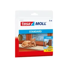 Tochtstrip tesamoll® Standard I-Profiel zelfklevend 6mx9mm bruin