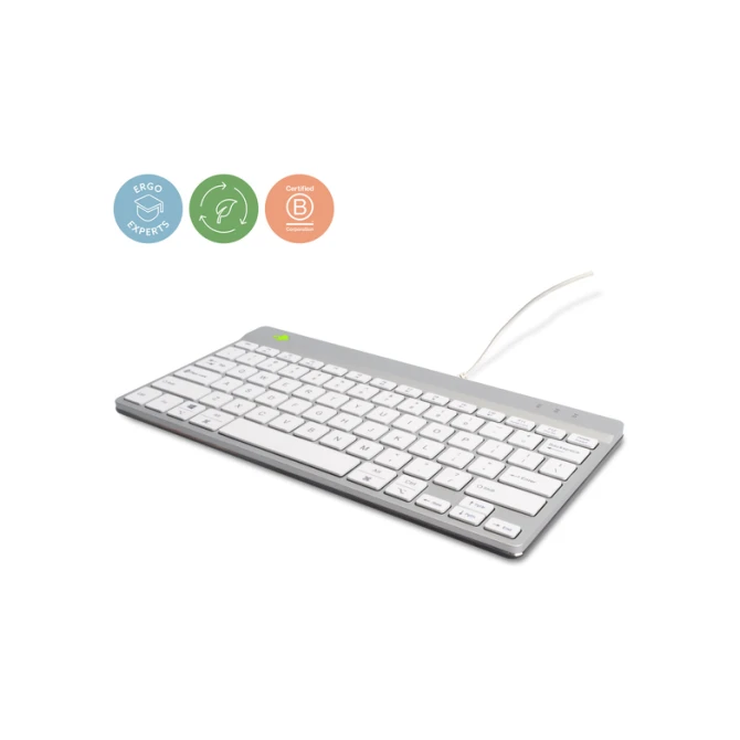 Toetsenbord R-Go Ergonomisch Compact Break bedraad QWERTY wit