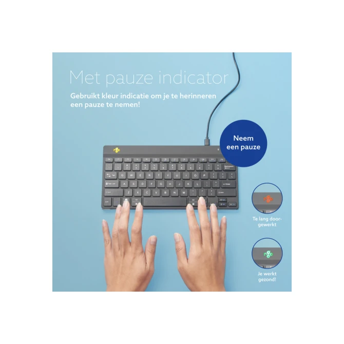 Toetsenbord R-Go Ergonomisch Compact Break QWERTY zwart