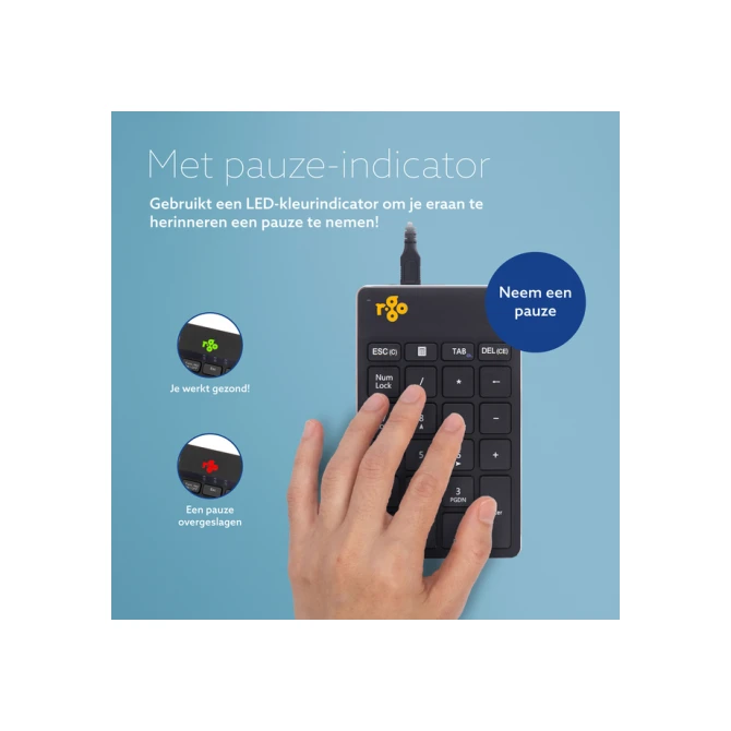 Toetsenbord R-Go Ergonomisch Numpad Break Draad