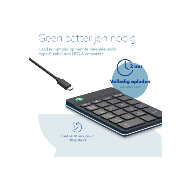 Toetsenbord R-Go Ergonomisch Numpad Break Wireless