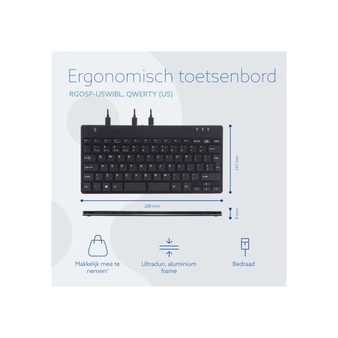 Toetsenbord R-Go Ergonomisch Split Break QWERTY