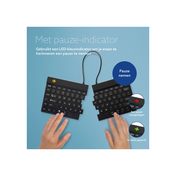 Toetsenbord R-Go Split Break QWERTY WL zwart