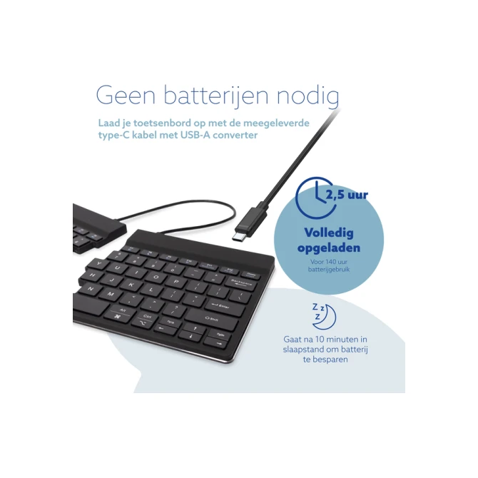 Toetsenbord R-Go Split Break QWERTY WL zwart