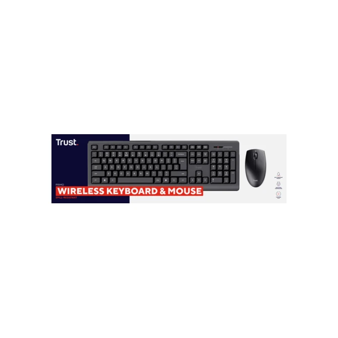 Toetsenbord Trust Primo draadloos + muis