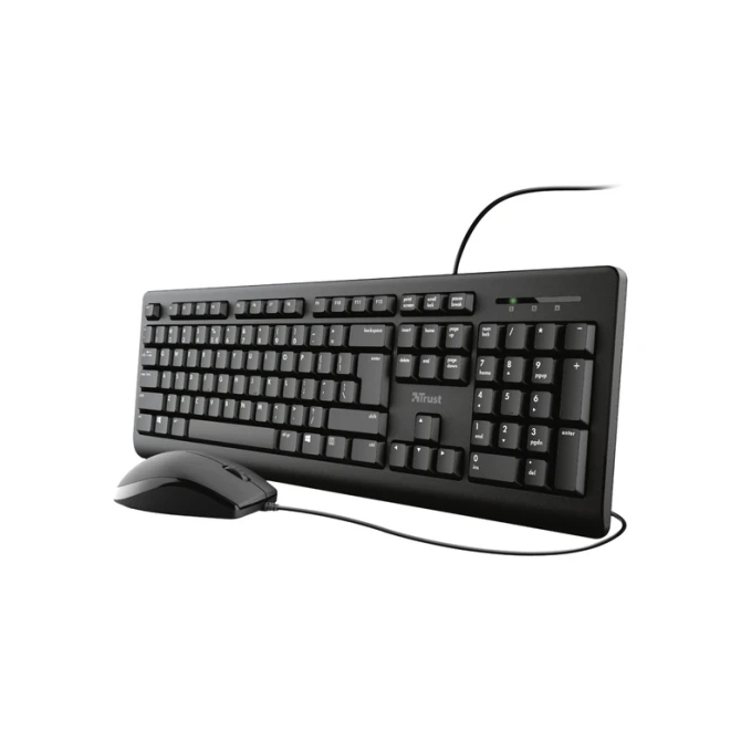 Toetsenbord Trust Primo + muis zwart