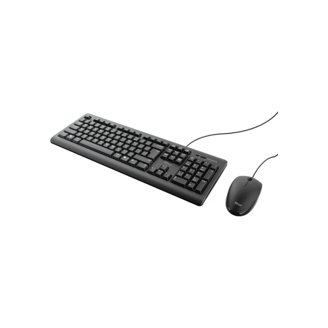 Toetsenbord Trust Primo + muis zwart