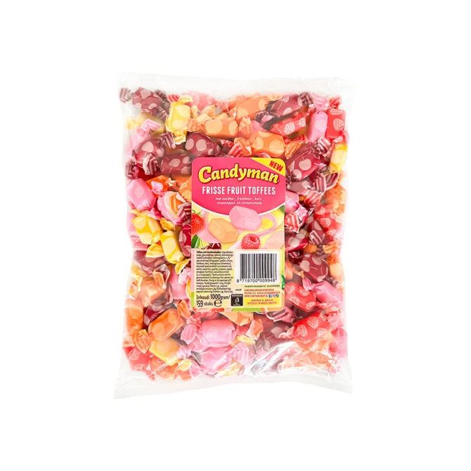 Toffees Candyman frisse fruit zak 1 kilogram