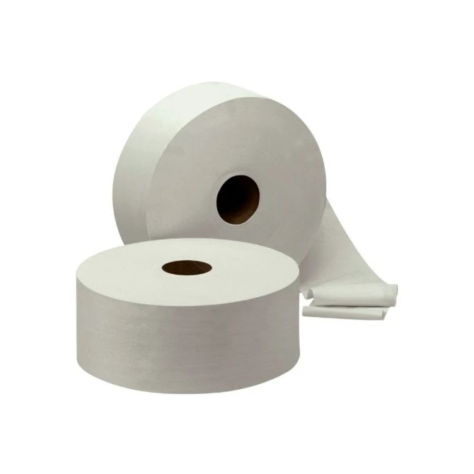 Toiletpapier Cleaninq jumbo groot 2-laags 380m wit