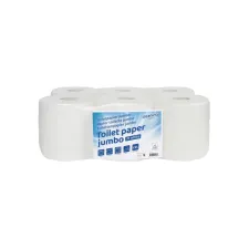 Toiletpapier Cleaninq jumbo klein 2-laags 150m wit Toiletpapier Cleaninq jumbo klein 2-laags 150m wit