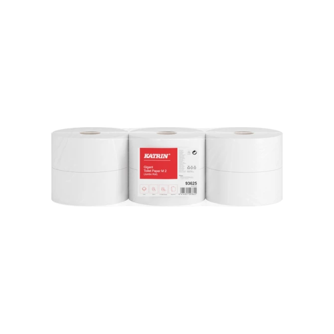 Toiletpapier Katrin Gigant M jumbo medium 2-laags 300m wit 93625