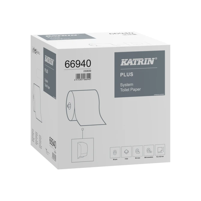 Toiletpapier Katrin Plus systeemrol 2-laags 96m wit 66940
