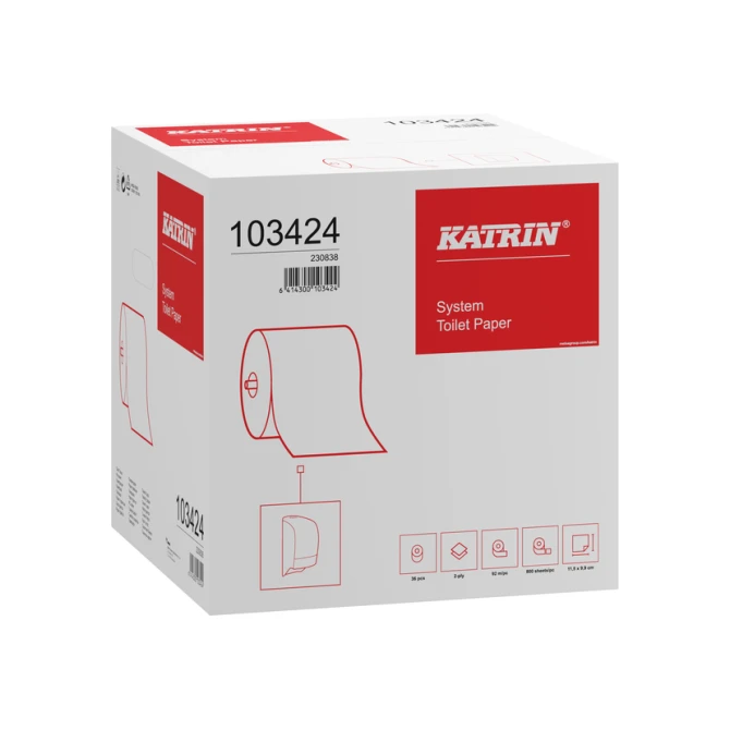 Toiletpapier Katrin systeemrol 2-laags 92m wit 103424