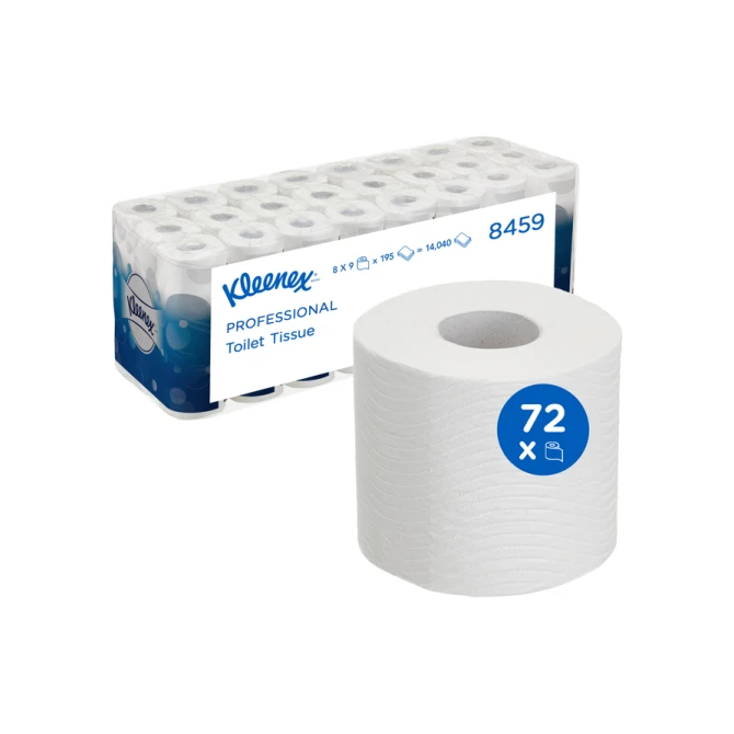 Toiletpapier Kleenex 3-laags 195vel wit 8459