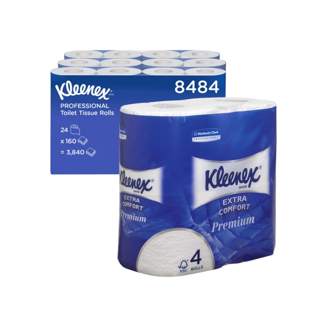 Toiletpapier Kleenex 4-laags 160 vel wit 8484