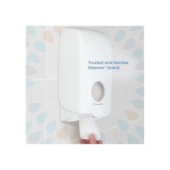 Toiletpapier Kleenex gevouwen 2-laags 110x186mm wit 8408