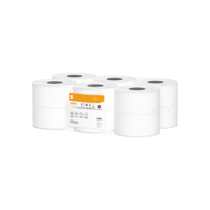 Toiletpapier Satino JT1 HiCycle 2-laags 12x180m wit 319310