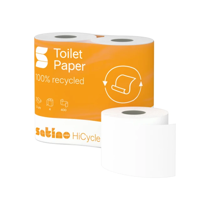 Toiletpapier Satino MT1 HiCycle 2-laags 4x400 vel wit 067900