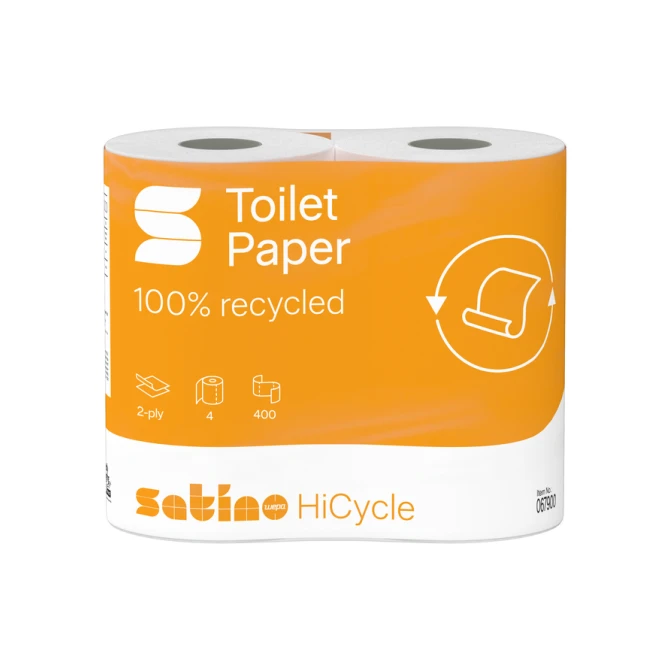 Toiletpapier Satino MT1 HiCycle 2-laags 4x400 vel wit 067900