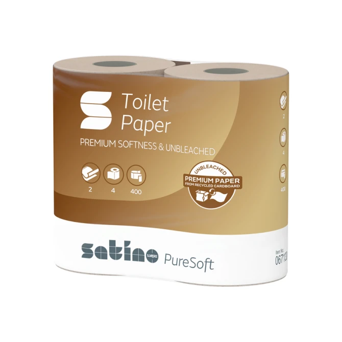 Toiletpapier Satino MT1 PureSoft 2-laags 400 vel naturel 067130
