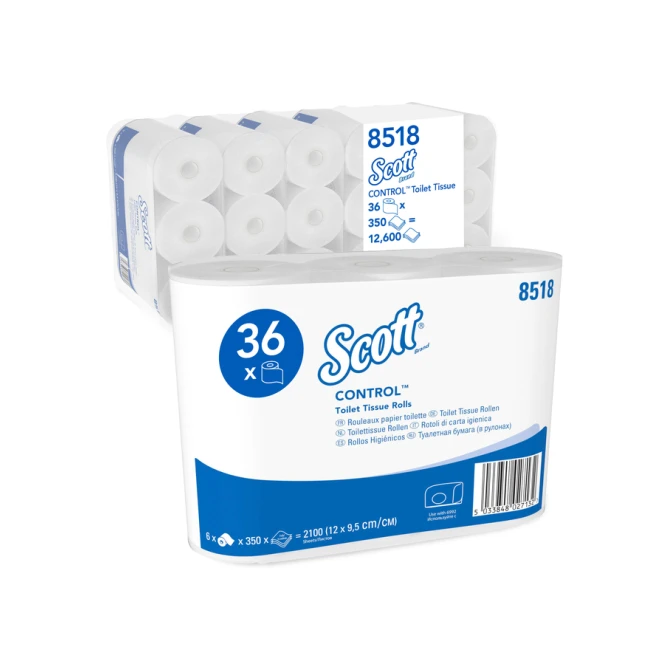 Toiletpapier Scott Control 3-laags 350 vel wit 8518