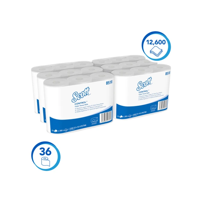 Toiletpapier Scott Control 3-laags 350 vel wit 8518