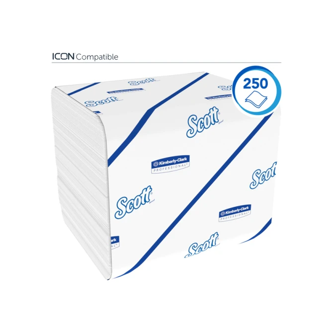 Toiletpapier Scott Control gevouwen 2-laags 110x186mm wit 8508