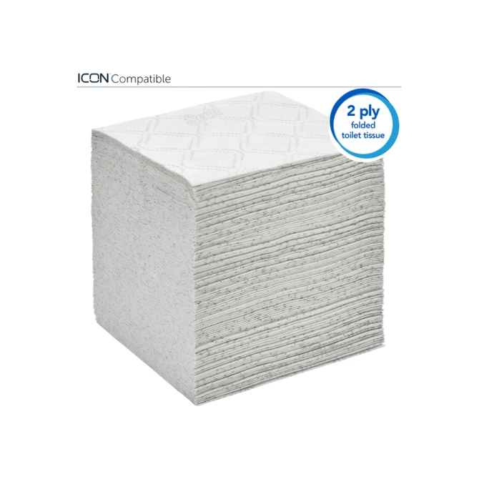 Toiletpapier Scott Control gevouwen 2-laags 110x186mm wit 8508