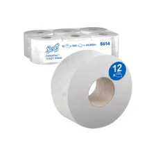 Toiletpapier Scott Essential jumbo 2-laags 200m wit 8614