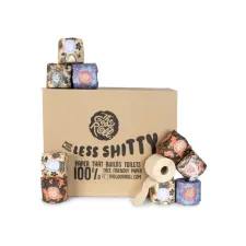Toiletpapier The Good Roll The Panda Edition bamboe 2-laags 24x300 vel naturel Toiletpapier The Good Roll The Panda Edition bamboe 2-laags 24x300 vel naturel