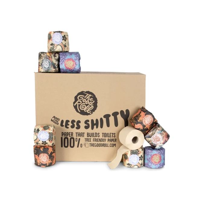 Toiletpapier The Good Roll The Panda Edition bamboe 2-laags 24x300 vel naturel