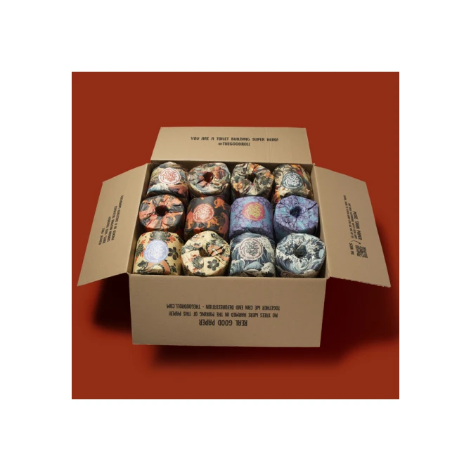 Toiletpapier The Good Roll The Panda Edition bamboe 2-laags 24x300 vel naturel