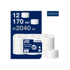 Toiletpapier Tork T2 Advanced jumbo klein 2-laags 170m wit 120280 Toiletpapier Tork T2 Advanced jumbo klein 2-laags 170m wit 120280