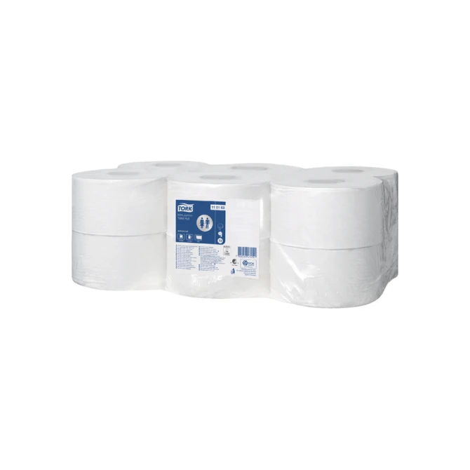 Toiletpapier Tork T2 Universal jumbo klein 1-laags 240m wit 110163