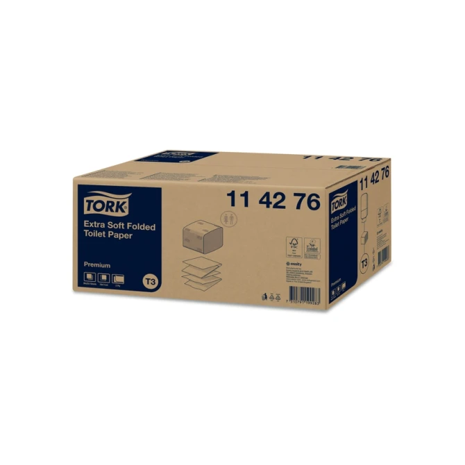 Toiletpapier Tork T3 Premium gevouwen 2-laags 110x190mm wit 114276