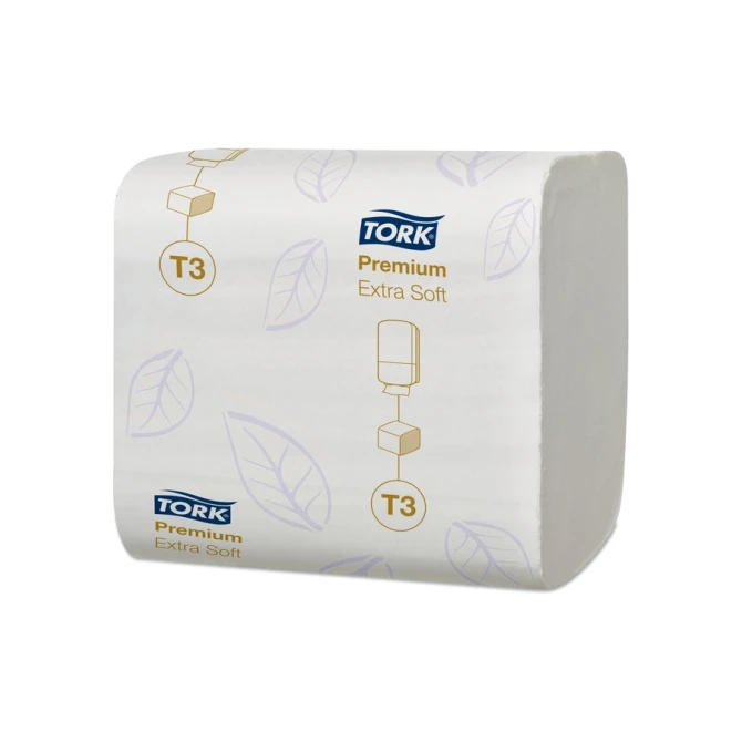 Toiletpapier Tork T3 Premium gevouwen 2-laags 110x190mm wit 114276
